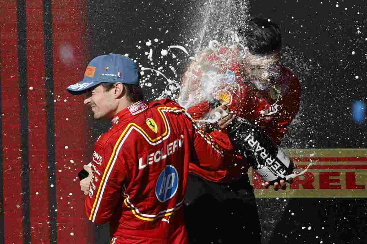 Charles Leclerc festeggia